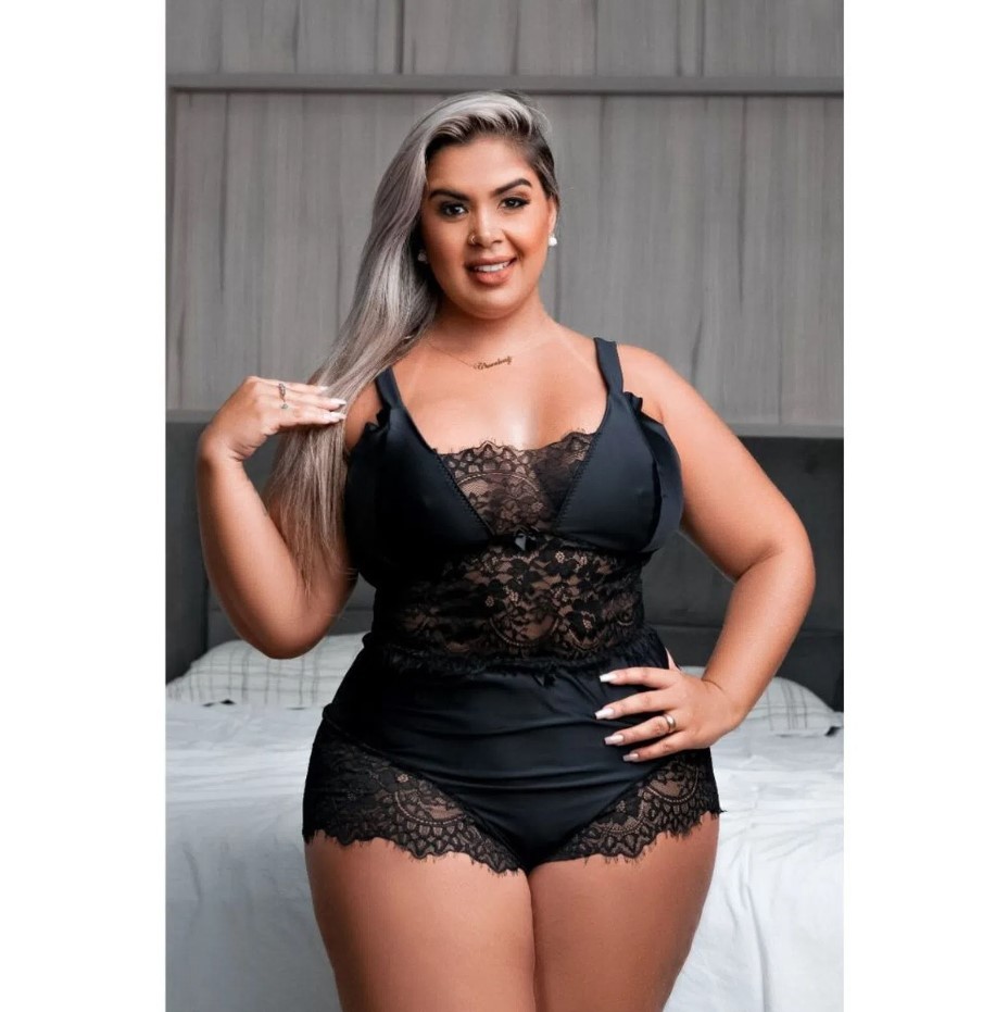 Baby Doll de Cropped e Short Curtinho - Garota Veneno | Plus Size | Disponível em 2 Cores - 3