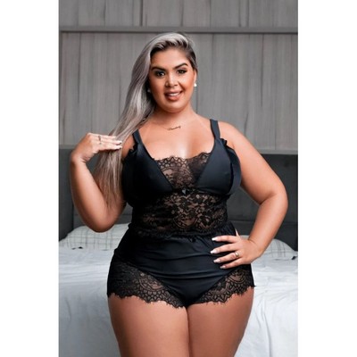 Foto 3 do produto Baby Doll de Cropped e Short Curtinho - Garota Veneno | Plus Size | Disponível em 2 Cores