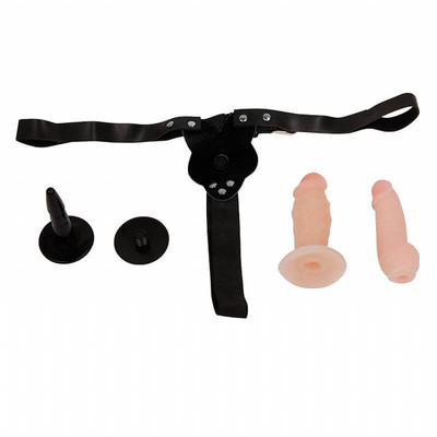 Foto 3 do produto Baile Jessica Strap On - Cinta Peniana com Pênis com Glande Definida e Veias
