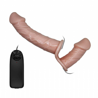 Foto 2 do produto Cinta Peniana com 2 Próteses Realísticas em TPR, Vibração Multivelocidade e Controle Remoto com Fio - Baile Ultra Passionate Harness | Disponível em 2 Cores
