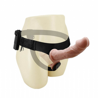 Foto 4 do produto Cinta Peniana com 2 Próteses Realísticas em TPR, Vibração Multivelocidade e Controle Remoto com Fio - Baile Ultra Passionate Harness | Disponível em 2 Cores