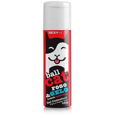 Foto 2 do produto Gel Comestível para Sexo Oral que Esquenta e Esfria - Ball Cat Fogo e Gelo | 15 g | Disponível em 3 Sabores