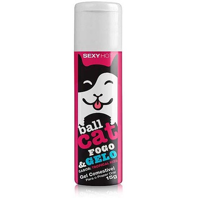Foto 3 do produto Gel Comestível para Sexo Oral que Esquenta e Esfria - Ball Cat Fogo e Gelo | 15 g | Disponível em 3 Sabores