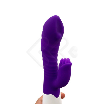 Foto 4 do produto Vibrador de Ponto G com Estimulador de Clitóris e Texturas Massageadoras - Bass Vibration Vibrators | 9,5 x 3,2 cm| Disponível em 2 Cores