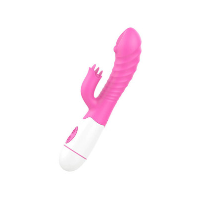 Foto 7 do produto Vibrador de Ponto G com Estimulador de Clitóris e Texturas Massageadoras - Bass Vibration Vibrators | 9,5 x 3,2 cm| Disponível em 2 Cores