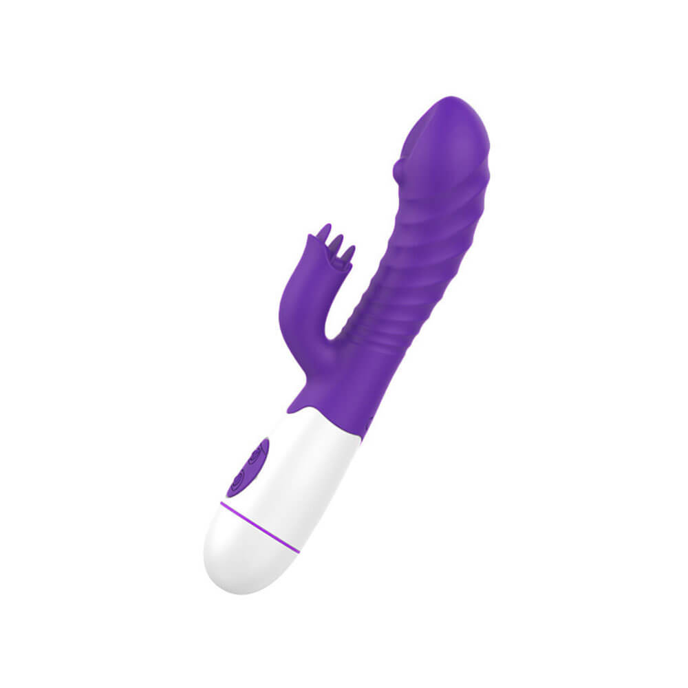 Vibrador de Ponto G com Estimulador de Clitóris e Texturas Massageadoras - Bass Vibration Vibrators | 9,5 x 3,2 cm| Disponível em 2 Cores - 2