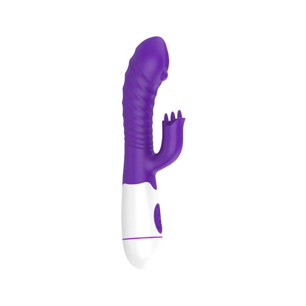 Vibrador de Ponto G com Estimulador de Clitóris e Texturas Massageadoras - Bass Vibration Vibrators | 9,5 x 3,2 cm| Disponível em 2 Cores - 3