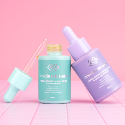 Bebida Energética que Regula o Humor e Equilíbrio Hormonal - Exclusiva Cosméticos Desejo em Gotas | 30 ml | Disponível em 2 Sabores