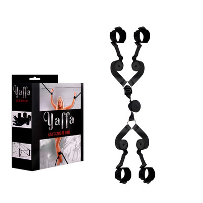 Kit Amarras de Pulsos e Tornozelos para Imobilização em Nylon - Bed Restraint Bondage
