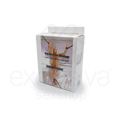 Bed Restraint Bondage - Kit Amarras de Pulsos e Tornozelos em Nylon Resistente para Imobilização dos membros