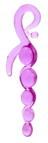 Bendy Twist - Plug Anal em Jelly com 5 Esferas em Tamanhos Gradativos e Estimulador Lateral - 22 cm | Cor: Rosa - 2