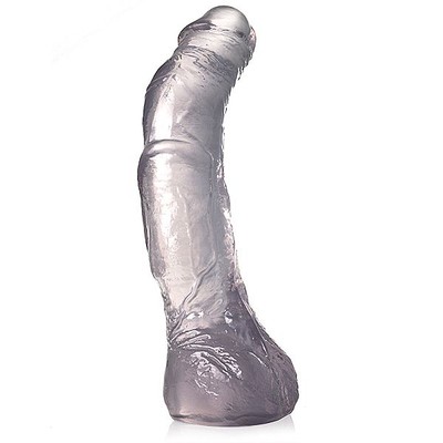 Foto 2 do produto Big Erotic Toys - Prótese Realística Monster com Escroto, Glande Definida e Veias Salientes - 28,5 x 5,3 cm Cor: Transparente