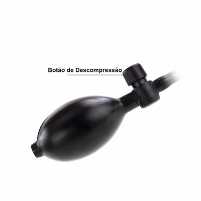 Foto 3 do produto Bigger Joy - Plug Inflável em Formato de Pênis com Vibração Multivelocidade - 15 x 4 cm