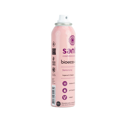 Foto 2 do produto Desodorante Íntimo Feminino em Aerossol - Santo Cosméticos Bioeco-Déo | 166 ml