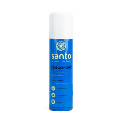 Desodorante Íntimo Masculino Vegano em Aerossol - Santo Cosméticos Bioeco-Déo | 166 ml