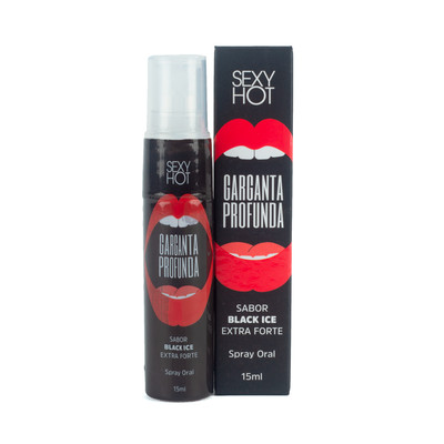 Spray Bucal Eletrizante e Refrescante com Sabor Black Ice - Sexy Hot Garganta Profunda | 15ml