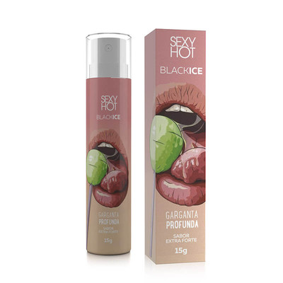 Gel Comestível Eletrizante e Refrescante - Black Ice Garganta Profunda - 15 gramas