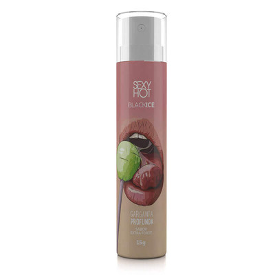 Gel Comestível Eletrizante e Refrescante - Black Ice Garganta Profunda - 15 gramas