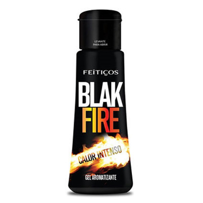 Gel Aromatizante Comestível para Sexo Oral - Feitiços Black Fire Calor Intenso - 40 ml