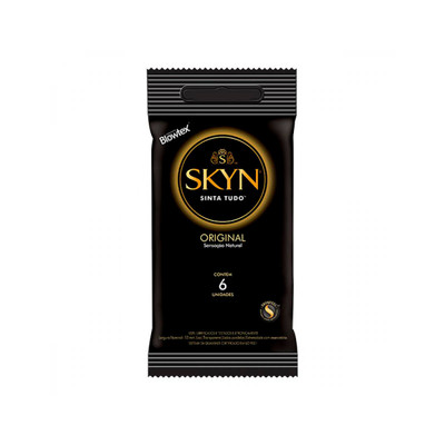 Preservativo Tradicional com Sensação Natural - Blowtex Skyn Original Sinta Tudo - 6 Unidades