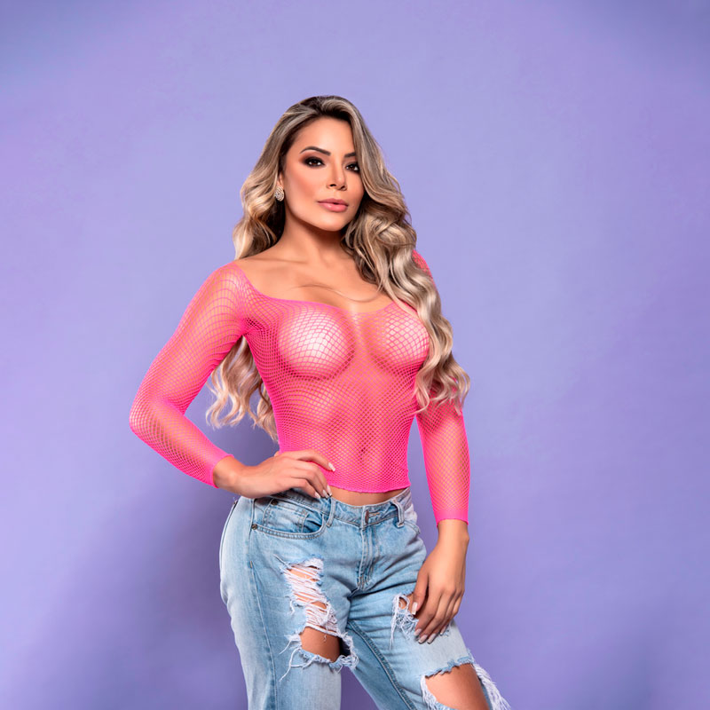 Blusa em Arrastão com Manga 7/8 - Yaffa Lingerie | Tamanho Único | Disponível em 7 Cores - 5