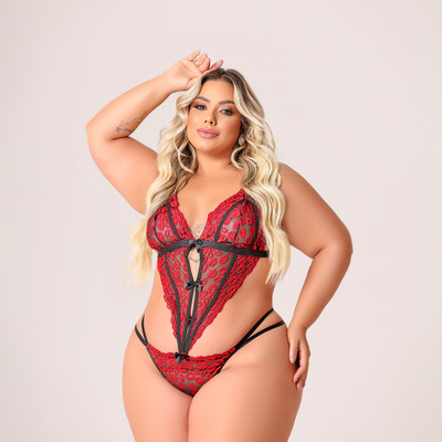 Foto 3 do produto Body Beijo Ardente - Tallyta Moda Apimentada | Plus Size | Disponível em 3 Cores