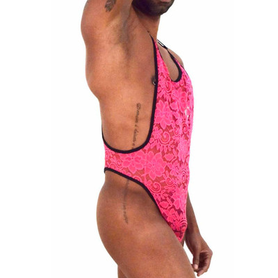 Foto 2 do produto Body Masculino Cavado em Renda com Regulador - Steves Designer | Tamanho Único