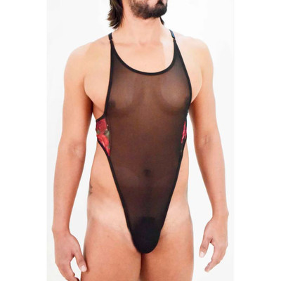 Body Masculino em Tule com Estampa - Steves Designer | Tamanho Único