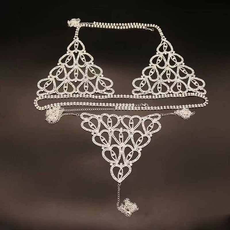 Body Chain Lingerie em Strass e Correntes - Exclusiva | Tamanho Único - 3