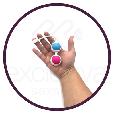Foto 5 do produto Bolas para Pompoar em Silicone com Alça de Segurança e 4 Esferas com Pesos
