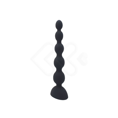 Foto 2 do produto Bolinha Tailandesa Recarregável em Silicone com Tamanho Gradativo, 10 Modos de Vibração e Controle Remoto sem Fio - Aphrodisia Anal Beads - L | 21,5 x 3,3 cm