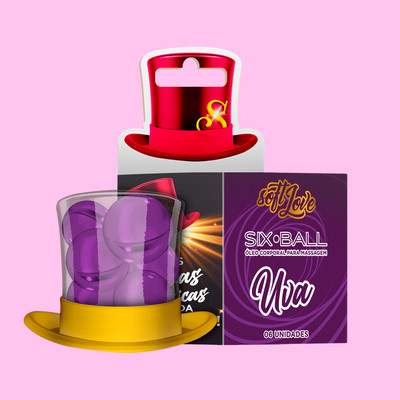 Bolinhas Explosivas Lubrificantes e Beijáveis - Soft Love Sixball | 6 unidades | Disponível em 9 Sabores
