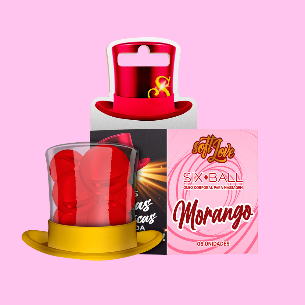 Bolinhas Explosivas Lubrificantes e Beijáveis - Soft Love Sixball | 6 unidades | Disponível em 9 Sabores - 6