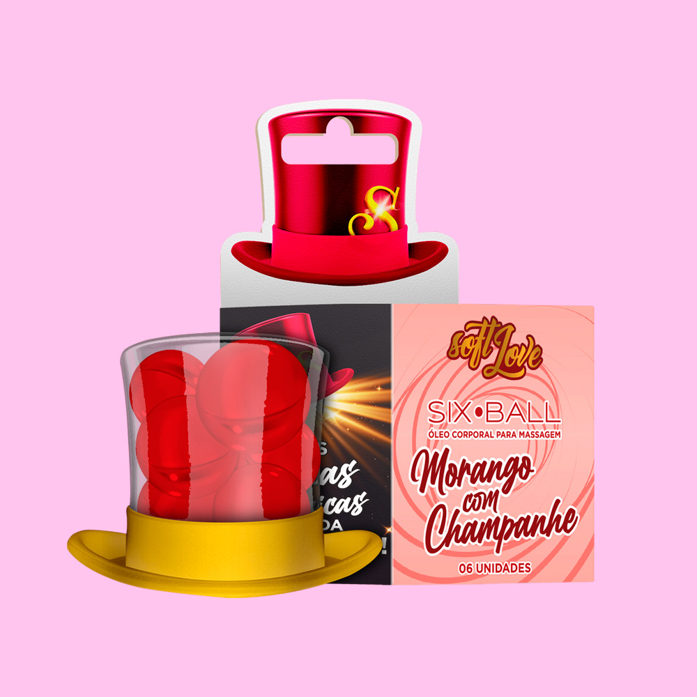 Bolinhas Explosivas Lubrificantes e Beijáveis - Soft Love Sixball | 6 unidades | Disponível em 9 Sabores - 8