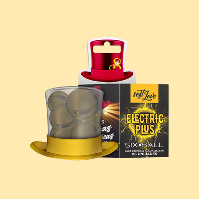 Bolinhas Explosivas Lubrificantes com Sensação de Vibração - Soft Love Electric Plus Six Ball | 6 Unidades