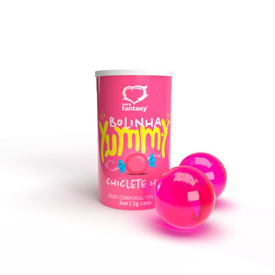 Foto 2 do produto Bolinhas Explosivas com Óleo Beijável e Efeito Hot - Sexy Fantasy Yumm.y | 2 Unidades | Disponível em 3 Sabores