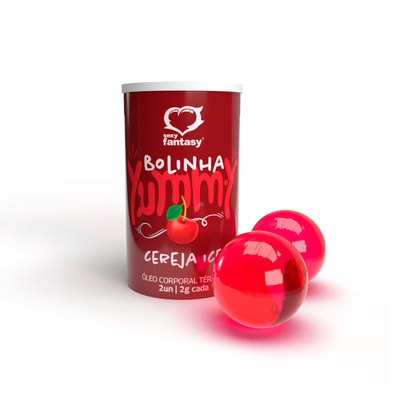 Bolinhas Explosivas com Óleo Beijável e Efeito Ice - Sexy Fantasy Yumm.y | 2 Unidades | Disponível em 3 Sabores