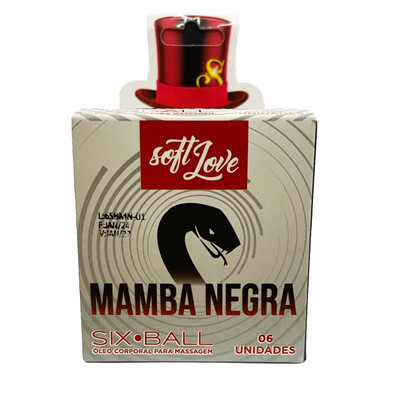 Bolinhas Explosivas com Óleos Excitantes - Soft Love Mamba Negra | 6 Unidades