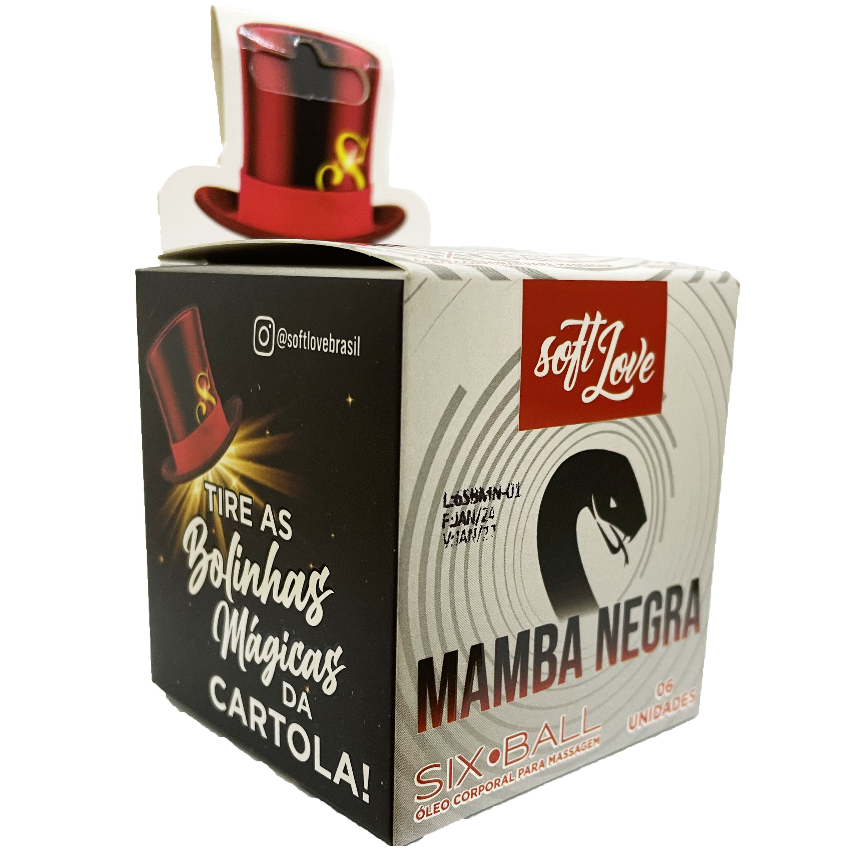 Bolinhas Explosivas com Óleos Excitantes - Soft Love Mamba Negra | 6 Unidades - 2
