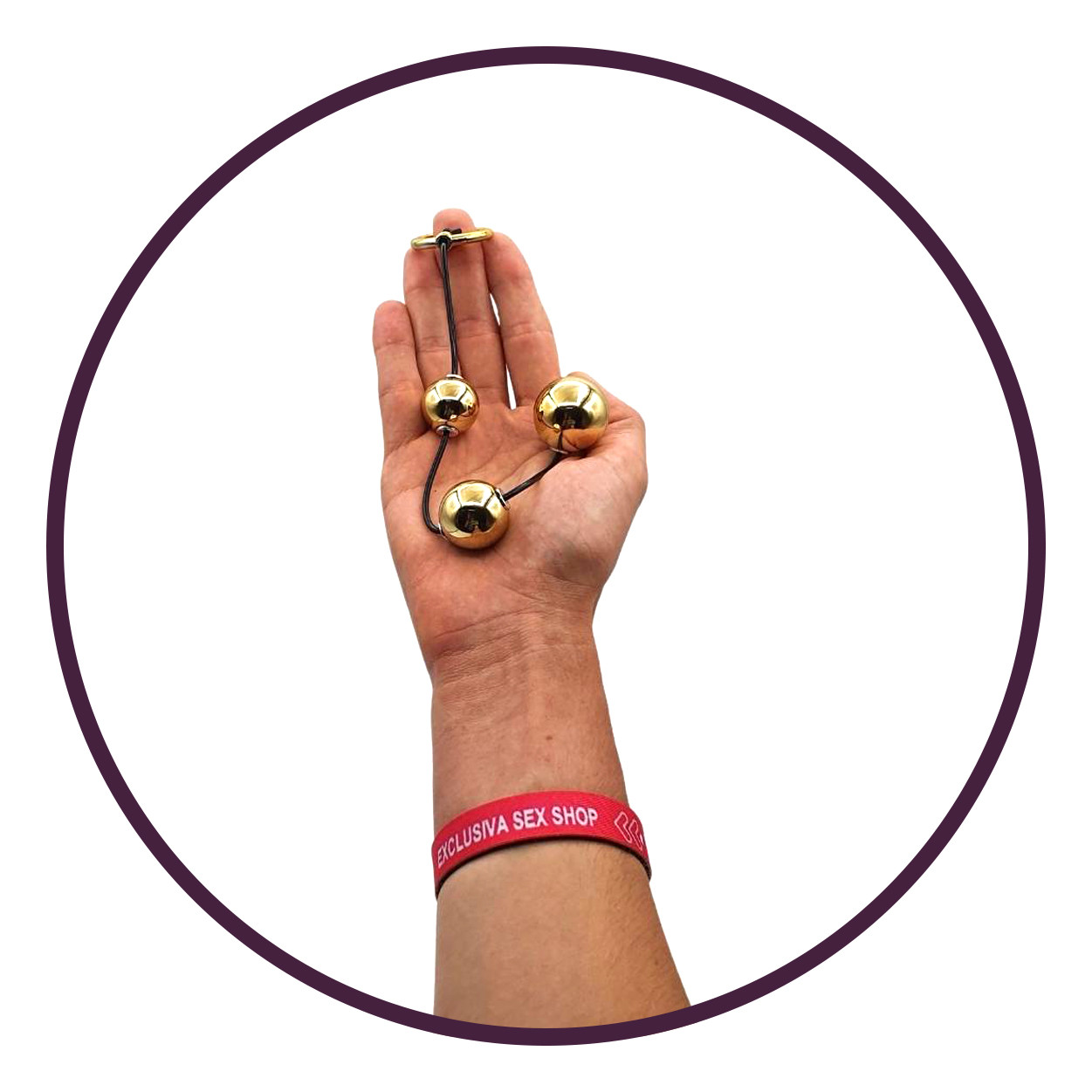 Bolinhas Tailandesas para Pompoarismo com 3 Esferas e Alças de Segurança - Hard | Disponível em 6 Cores - 6