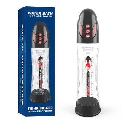 Bomba Peniana com 4 Modos de sucção, 4 Intensidades de sucção e Recarregável - Waterproof Pump