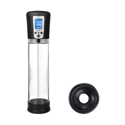 Foto 7 do produto Bomba Peniana Automática Recarregável com Painel em LCD e 4 Intensidades de Sucção - Passion Pump | 20 x 6 cm