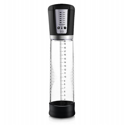 Bomba Peniana Automática Super Forte Recarregável com Vibração e 5 Níveis de Intensidade - Sexy Import | 20 x 5,7 cm | Cor: Preto