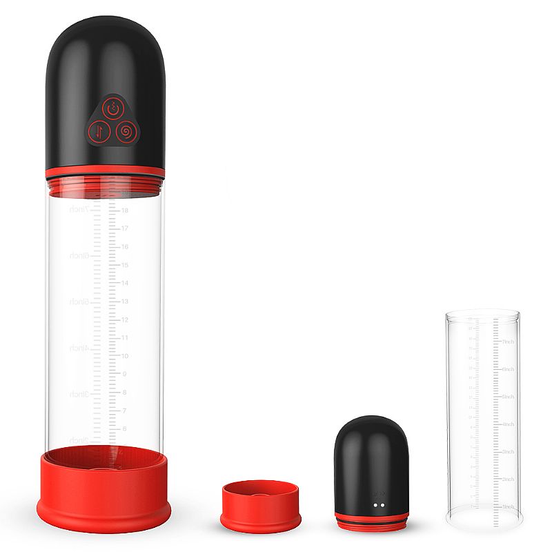 Bomba Peniana Elétrica Recarregável com 9 Modos de Vibração e 3 Níveis de Sucção - S-Hande Air | 19 x 6,0 cm - 2