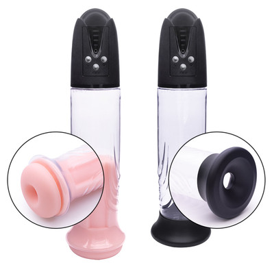 Foto 11 do produto Bomba Peniana Elétrica Recarregável com Vagina em TPR, Anel, 4 Modos de Sucção e 4 Intensidades - Passion Pump Men