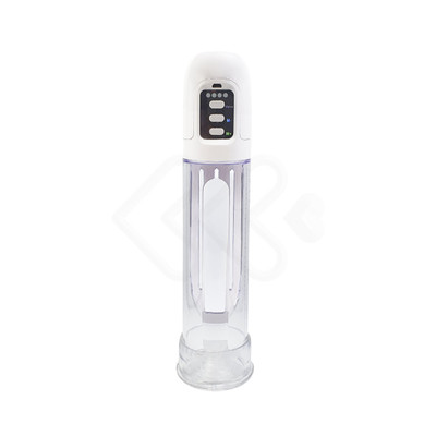 Foto 2 do produto Bomba Peniana Elétrica com Sucção Automática e 4 Níveis de Velocidade - Penis Pump Master Max Cup | 31,8 x 6,6 cm | Cor: Branco