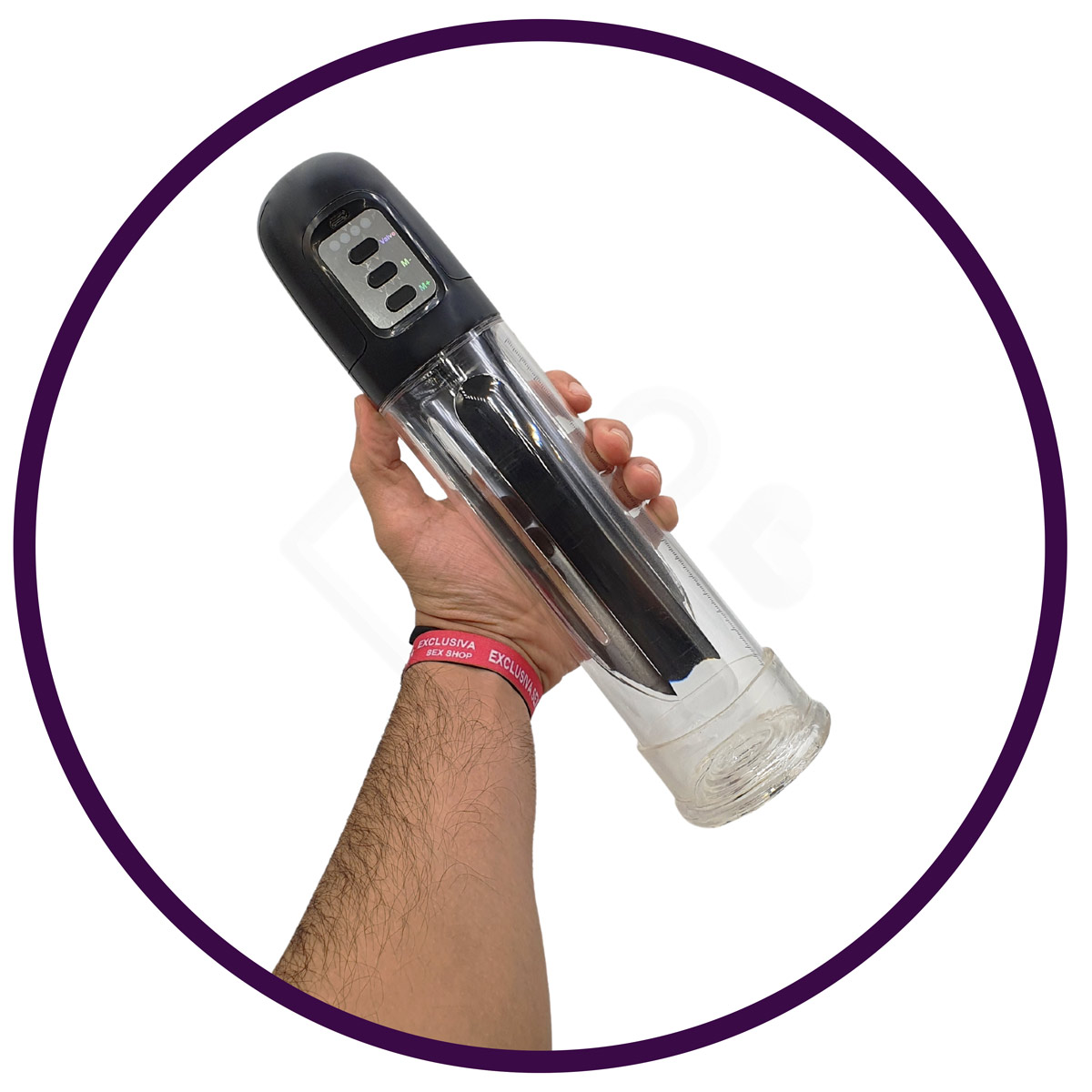 Bomba Peniana Elétrica com Sucção Automática e 4 Níveis de Velocidade - Penis Pump Master Max Cup | 31,8 x 6,6 cm | Cor: Preto - 8