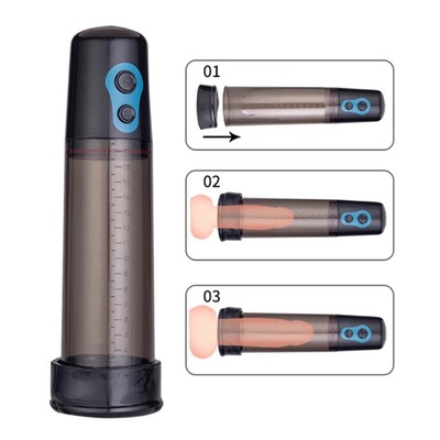 Bomba Peniana Elétrica com Sucção Automática - Max Pump Energy | 16,5 x 3 cm | Disponível em 2 Cores