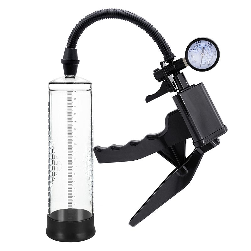 Bomba Peniana com Gatilho de Sucção e Manômetro para Controle de Pressão - SI Bomba com Gatilho Sexy | 20 x 6,2 cm - 2