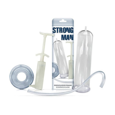 Foto 1 do produto Bomba Peniana Manual para Desenvolvimento do Pênis - Strong Man | 23,2 x 5,6 cm | Cor: Marfim